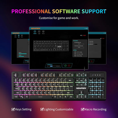 GM104 Wired Gaming Keyboard and Mouse Combo,Mechanical Feel Keyboard