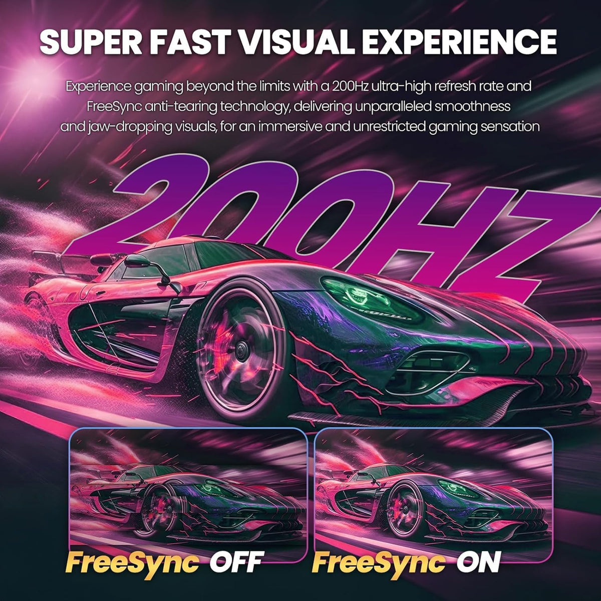 27 Inch Curved Gaming Monitor 200Hz,Fhd 1080P, 1800R VA