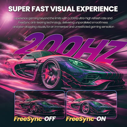 27 Inch Curved Gaming Monitor 200Hz,Fhd 1080P, 1800R VA