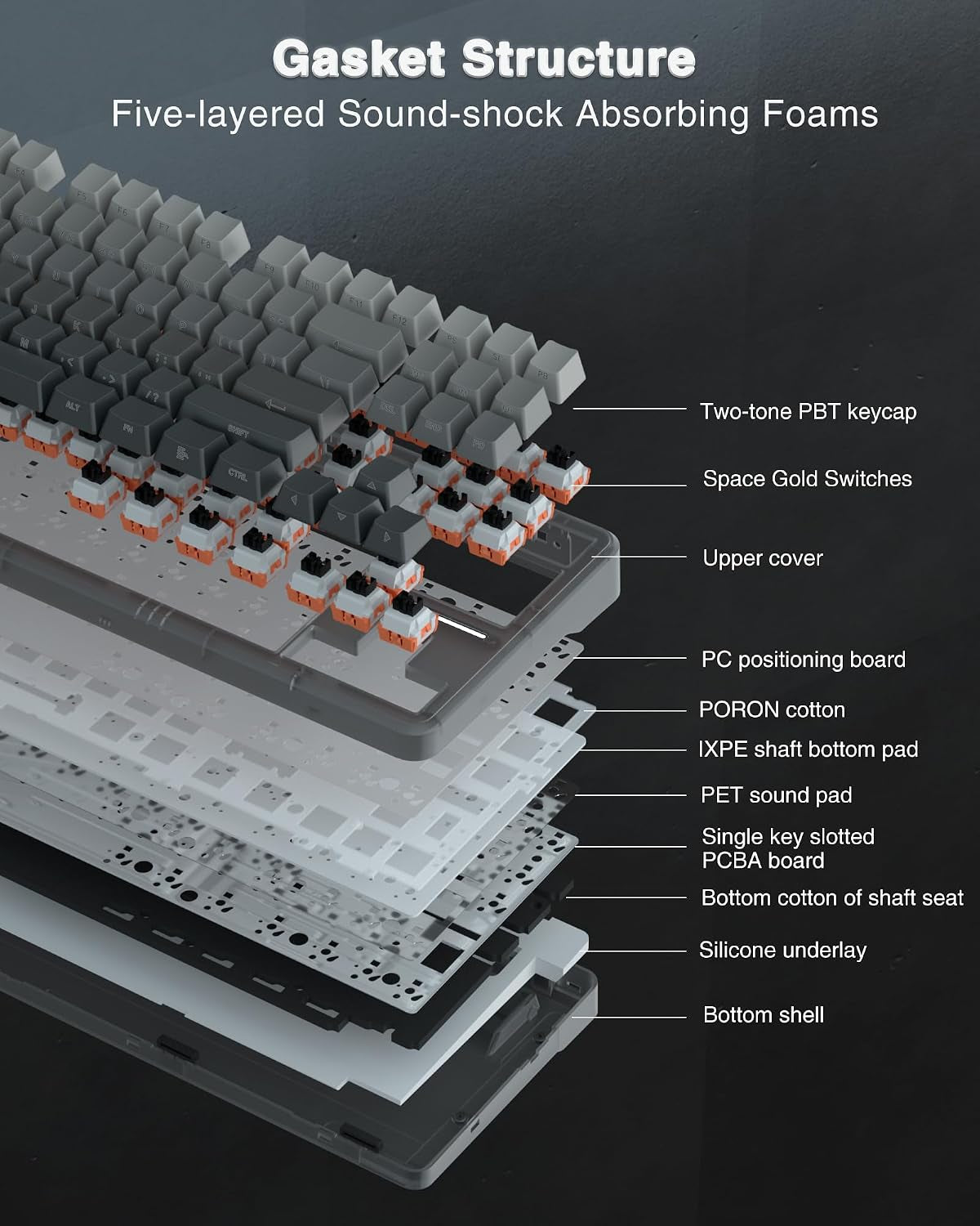 F87 Pro Wireless Mechanical Keyboard,Tri-Mode Bt5.0/2.4Ghz/Usb-C Hot Swappable Custom Keyboard,Pre-Lubed Switches,Side Printed PBT Keycaps,75% TKL RGB Backlit Gaming Keyboards