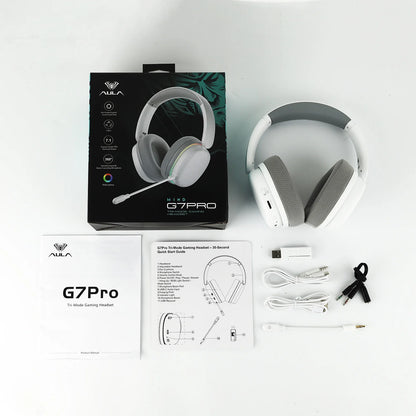 G7 Pro Wired/Bluetooth/2.4Ghz Wireless Gaming Headphone 7.1 Surround Sound with Noise Canceling Mic for Ps4/Ps5/Pc/Switch