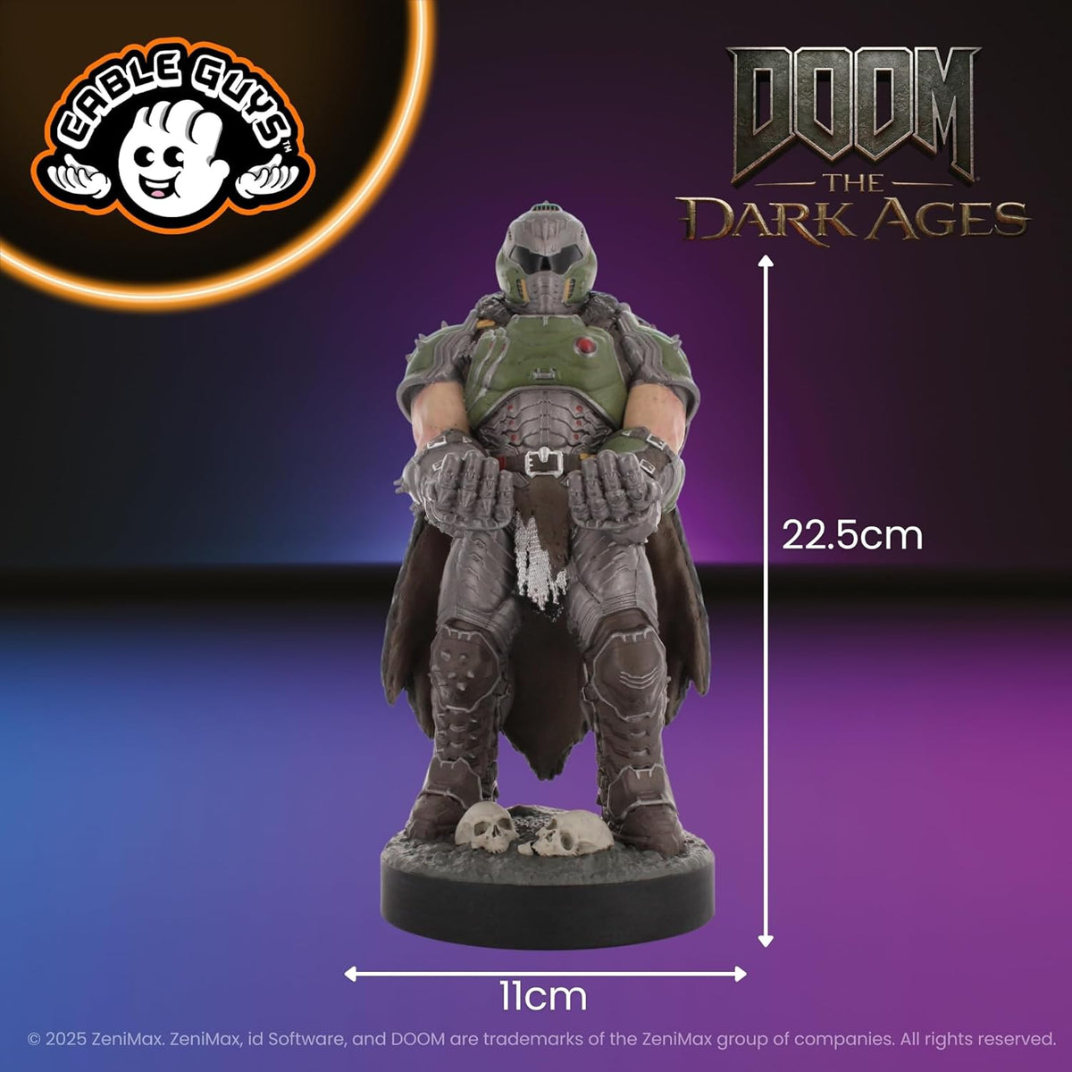 Doomslayer Controller Holder & Phone Stand - Gaming Setup Accessories for Desk and Game Room, Controller Stand Compatible with Xbox, Playstation & Most Standard Game Controllers