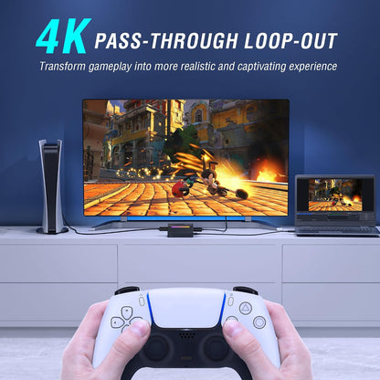 Fifine  Video Capture Card, HD 1080 60Fps for Audio Video, Gaming, Live Streaming, 4K HDMI to USB Capture Card Compatible with Ps4/Windows/Mac Os/Switch/Xbox-V3 | 1080P 60Fps Capture, 4K 30Fps, Flowing RGB Lighting, 3.5Mm Audio Input, for PS5, PS4, Switch, Xbox, Windows, Macos