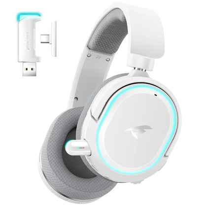 G2 Wireless Gaming Headset Bluetooth 2.4G Headphones 7.1 Surround 5Ms Low Latency ENC Mic for PC PS4 PS5 Phone Switch