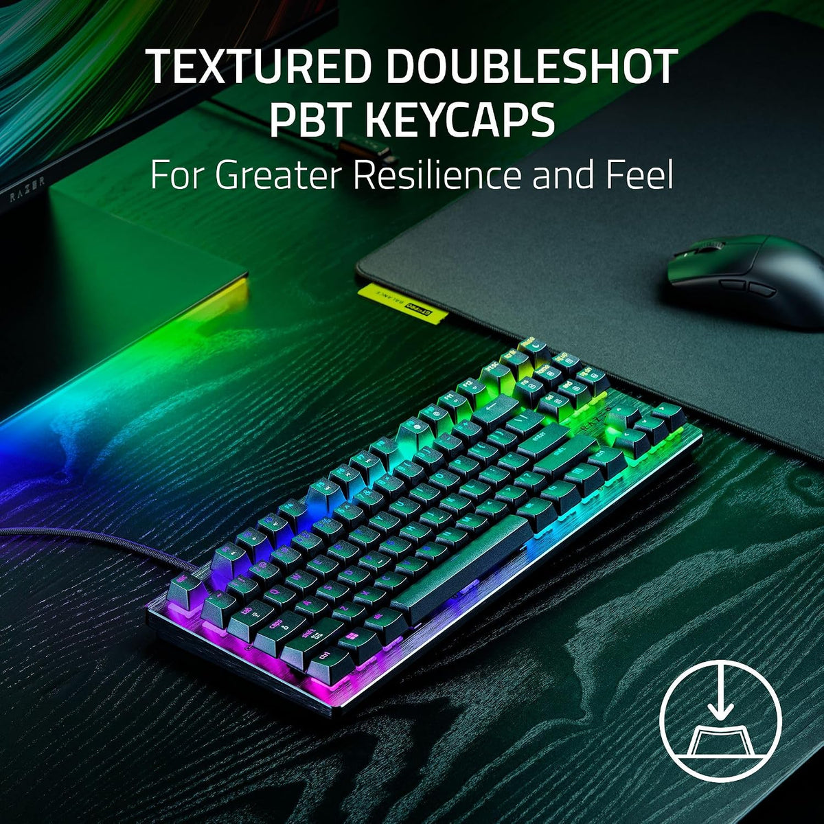 Razer Huntsman V3 HE Magnetic TKL 8Khz Wired Gaming Keyboard | Hall Effect Magnetic Switches, 8000 Hz Polling, Razer Snap Flex,Razer Snap Tap, Rapid Trigger, Adjustable Actuation