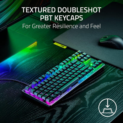 Razer Huntsman V3 HE Magnetic TKL 8Khz Wired Gaming Keyboard | Hall Effect Magnetic Switches, 8000 Hz Polling, Razer Snap Flex,Razer Snap Tap, Rapid Trigger, Adjustable Actuation