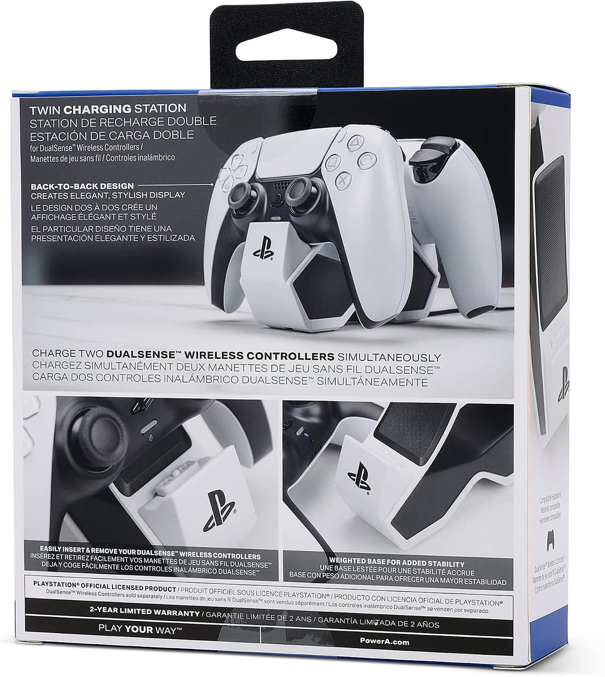 Twin Charging Station for Dualsense Wireless Controllers, Dualsense Controller Charging, Charge, Sony Playstation, PS5, Officially Licensed - Playstation 5