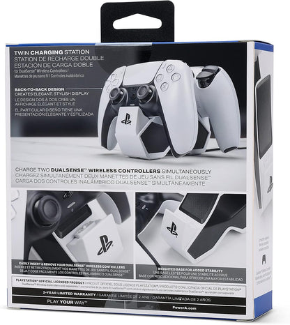 Twin Charging Station for Dualsense Wireless Controllers, Dualsense Controller Charging, Charge, Sony Playstation, PS5, Officially Licensed - Playstation 5