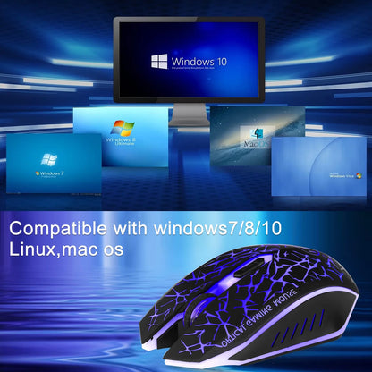 Wireless Gaming Mouse Rechargeable USB 2.4G Computer Ergonomic Optical Mice for PC Laptop Desktop Windows Mac, Silent