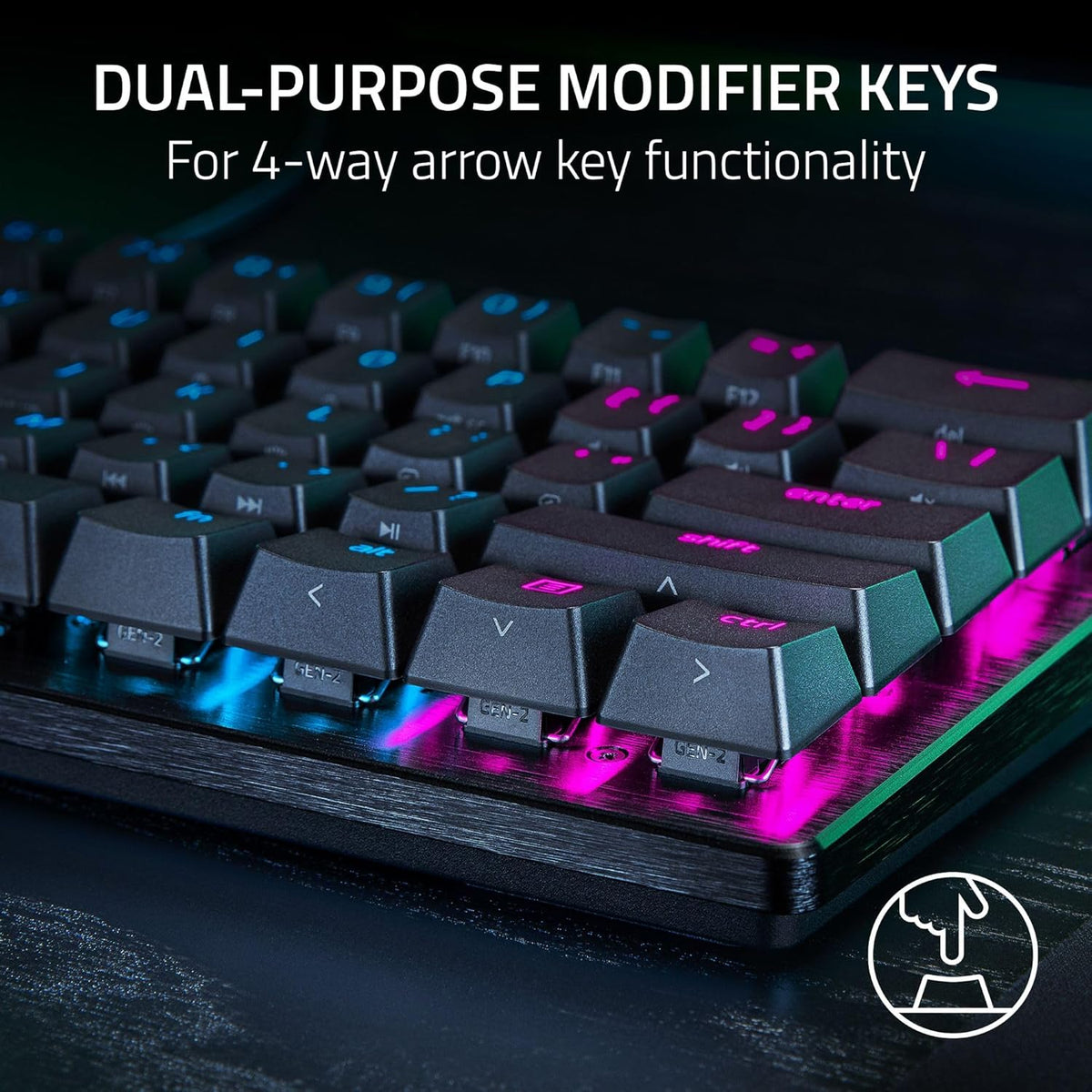Razer Huntsman V3 Pro Mini 60% Esports Gaming Keyboard, Black | Analog Optical Switches, Razer Snap Tap, Rapid Trigger, Adjustable Actuation, Dual-Purpose Mod Keys, Doubleshot PBT Keycaps