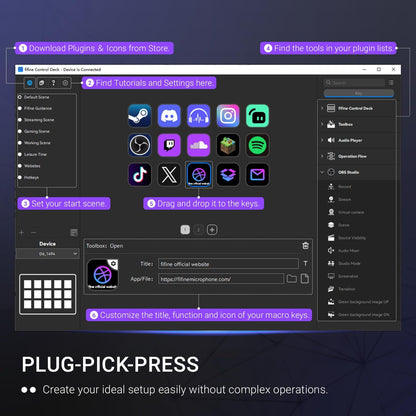 FIFINE  Stream Controller with 15 Macro Keys, Streaming Keyboard with Trigger Actions in Obs/Twitch/Youtube/Streamlabs, Shortcut Buttons Keypad Works with Mac and PC-D6