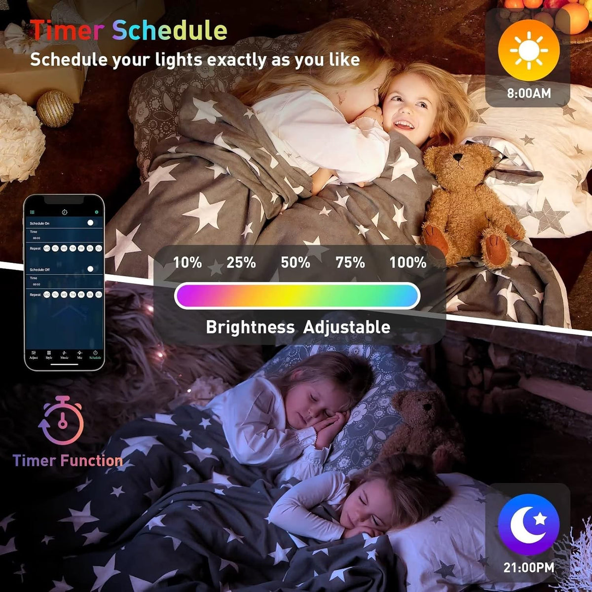 8 Pack Hexagon Lights LED Wall Panels, RGB Color Gaming Light Decoration with App/Music Sync & Remote, Boys DIY Smart Modular Hexagonal Honeycomb Bedroom Glide Hex Tiles Panel