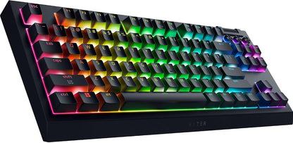 Razer Blackwidow V4 TKL Wireless Gaming Keyboard, Orange Switches | Hot Swappable, Wireless & Bluetooth, Multi-Function Roller & Control Buttons, Chroma RGB, Long Battery Life, Hyperspeed