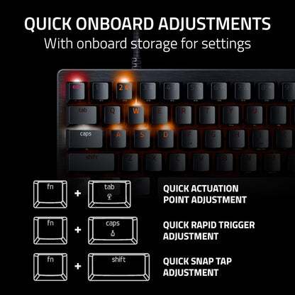 Razer Huntsman V3 Pro Mini 60% Esports Gaming Keyboard, Black | Analog Optical Switches, Razer Snap Tap, Rapid Trigger, Adjustable Actuation, Dual-Purpose Mod Keys, Doubleshot PBT Keycaps