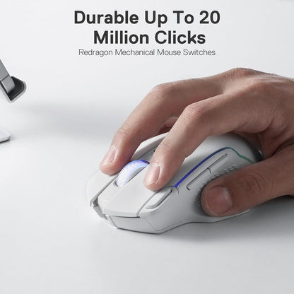 M810 PRO Wireless RGB Gaming Mouse 10000 DPI Remapping Keys | Cable-Free 0 Delay, Rapid-Fire Macro Keybinds, Vibing Backlight, Ergonomic Grip Body Comfort