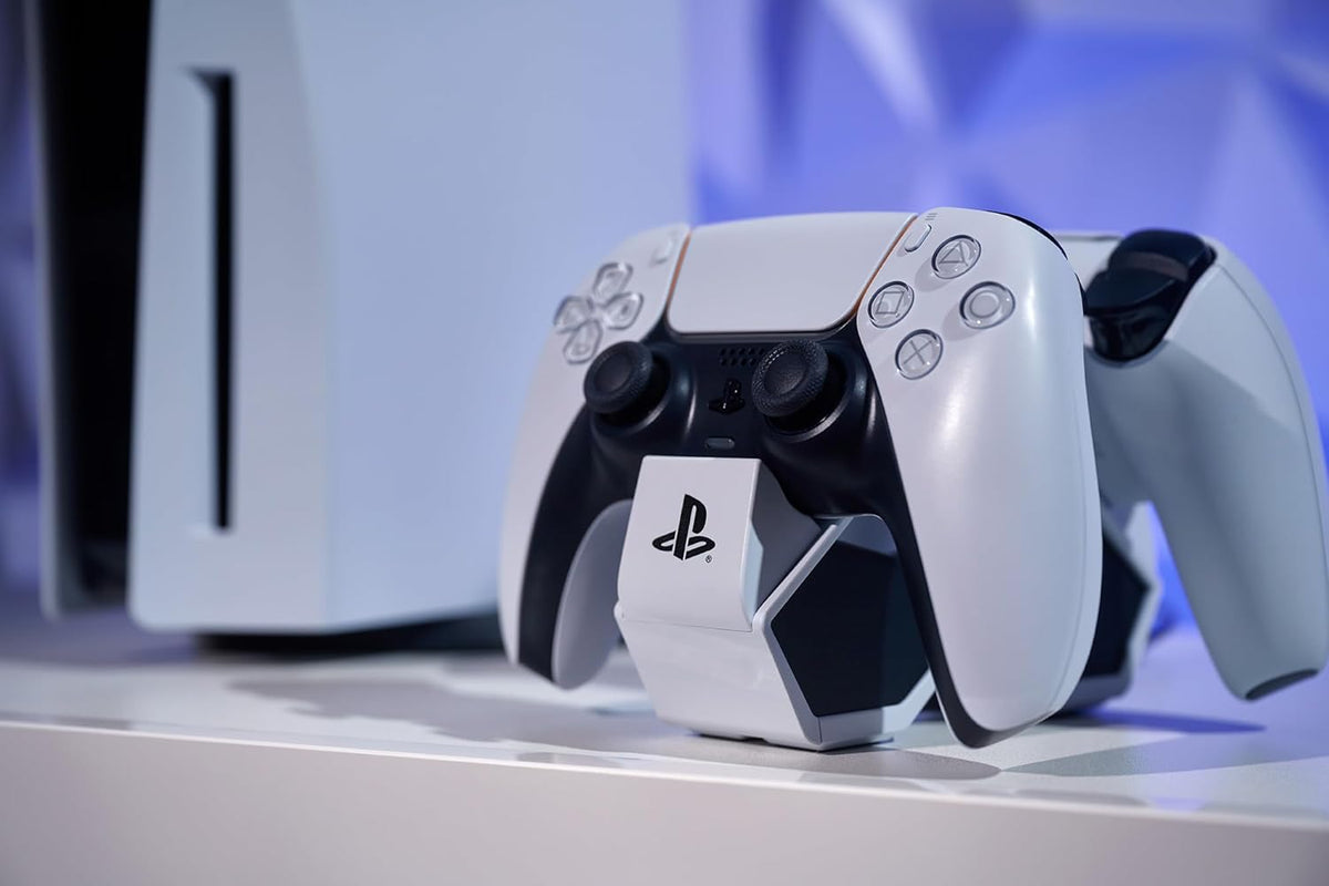 Twin Charging Station for Dualsense Wireless Controllers, Dualsense Controller Charging, Charge, Sony Playstation, PS5, Officially Licensed - Playstation 5