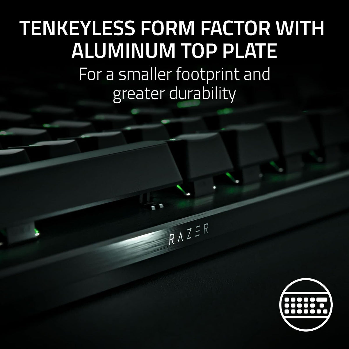 Razer Huntsman V3 Pro TKL Esports Gaming Keyboard, Black | Analog Optical Switches, Snap Tap, Rapid Trigger, Adjustable Actuation, Media Keys & Dial, Doubleshot PBT Keycaps, Wrist Rest