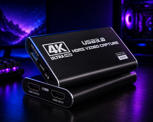 Nexus | USB 3.0 HDMI Capture Card, 1080P 60FPS & 2K30 Video Capture Device | 4K HDMI Pass-Through, Mic Input & Audio Output, USB Video Game Capture for OBS Streaming, PS5, Switch 2/1, Xbox1, Camera, PC