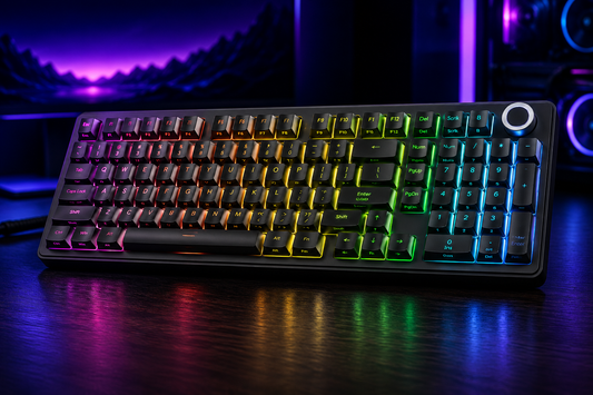 Nexus | Aula F99 Pro Wireless Mechanical Keyboard-Silent Version,Bt5.0/2.4Ghz/Usb-C Hot Swappable Custom Keyboard,Gasket Structure,Pre-Lubed Linear Switches RGB Backlit Computer Gaming Keyboards,Black
