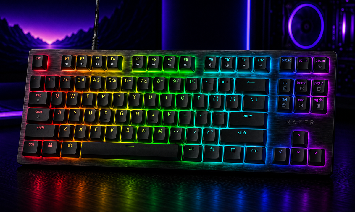 Nexus | Razer Huntsman V3 HE Magnetic TKL 8Khz Wired Gaming Keyboard | Hall Effect Magnetic Switches, 8000 Hz Polling, Razer Snap Flex,Razer Snap Tap, Rapid Trigger, Adjustable Actuation