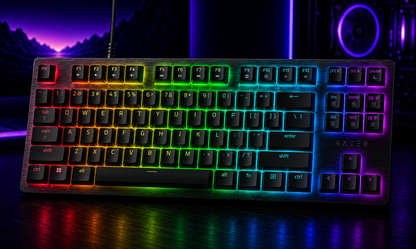 Nexus | Razer Huntsman V3 HE Magnetic TKL 8Khz Wired Gaming Keyboard | Hall Effect Magnetic Switches, 8000 Hz Polling, Razer Snap Flex,Razer Snap Tap, Rapid Trigger, Adjustable Actuation