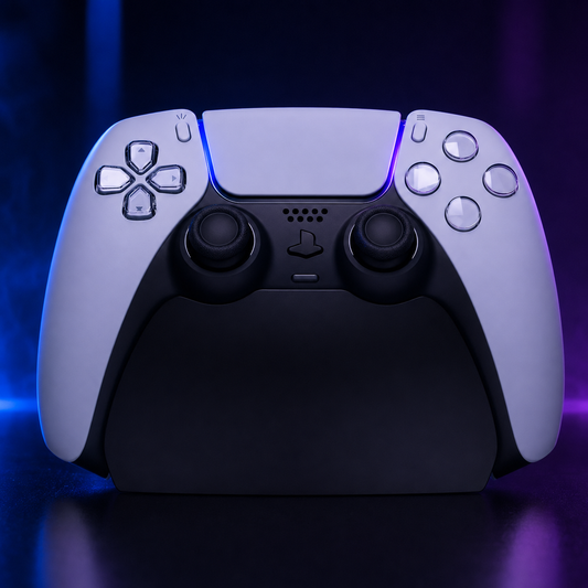 Nexus | Solid Black Controller Display Stand for Ps5, Gamepad Accessories Desk Holder for Ps5 Controller with Rubber Pads