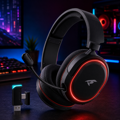 Nexus | picun G2 Wireless Gaming Headset Bluetooth 2.4G Headphones 7.1 Surround 5Ms Low Latency ENC Mic for PC PS4 PS5 Phone Switch