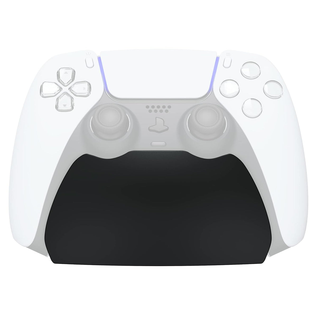 Solid Black Controller Display Stand for Ps5, Gamepad Accessories Desk Holder for Ps5 Controller with Rubber Pads