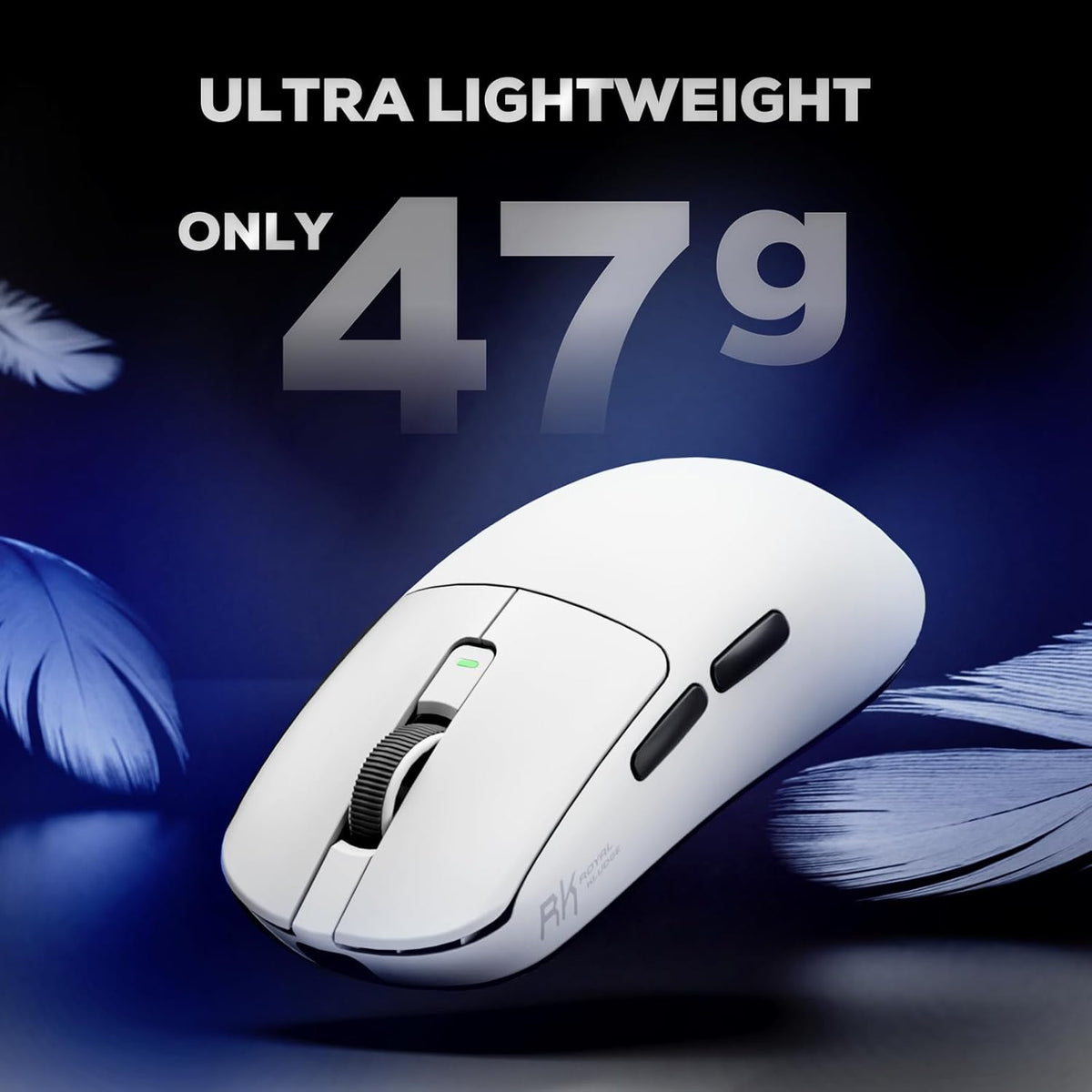 M3 Wireless Gaming Mouse with 47G Ultra-Lightweight, White