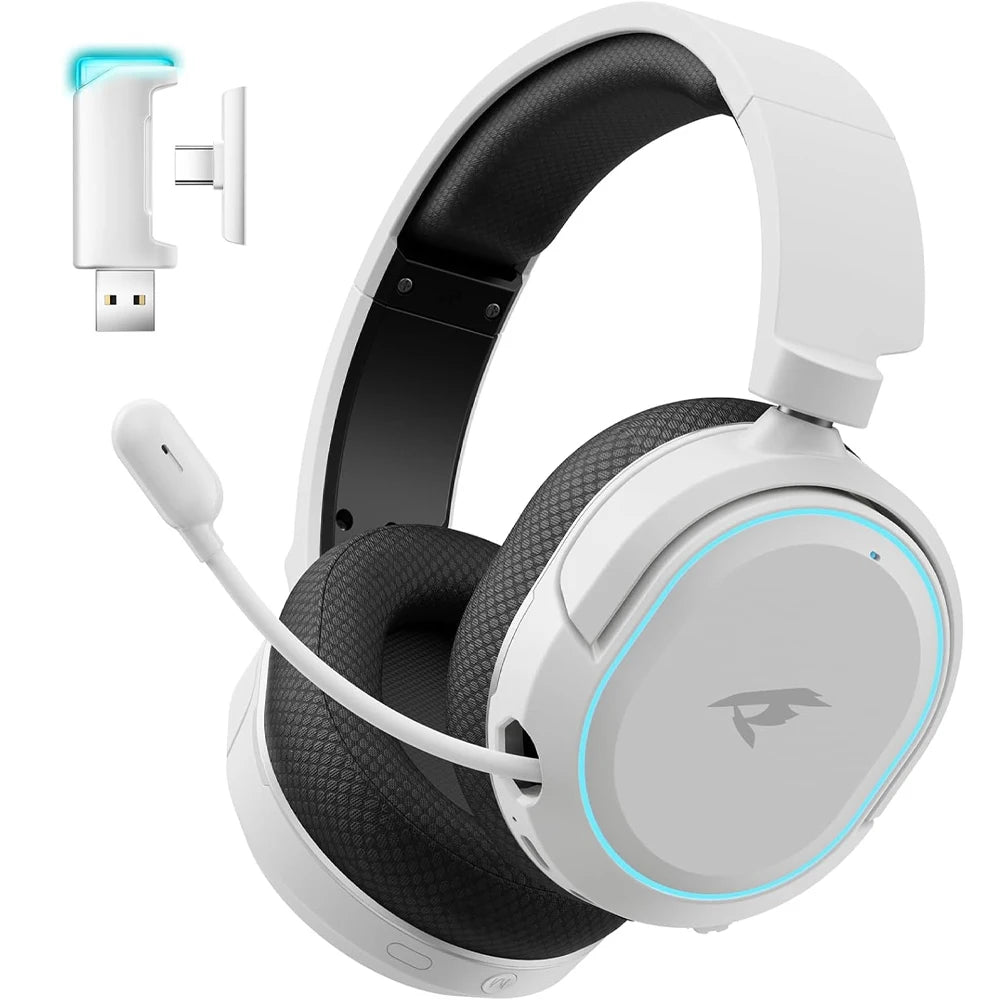G2 Wireless Gaming Headset Bluetooth 2.4G Headphones 7.1 Surround 5Ms Low Latency ENC Mic for PC PS4 PS5 Phone Switch