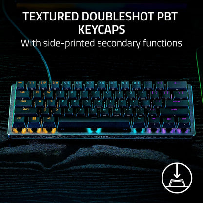 Razer Huntsman V3 Pro Mini 60% Esports Gaming Keyboard, Black | Analog Optical Switches, Razer Snap Tap, Rapid Trigger, Adjustable Actuation, Dual-Purpose Mod Keys, Doubleshot PBT Keycaps