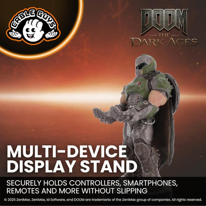 Doomslayer Controller Holder & Phone Stand - Gaming Setup Accessories for Desk and Game Room, Controller Stand Compatible with Xbox, Playstation & Most Standard Game Controllers
