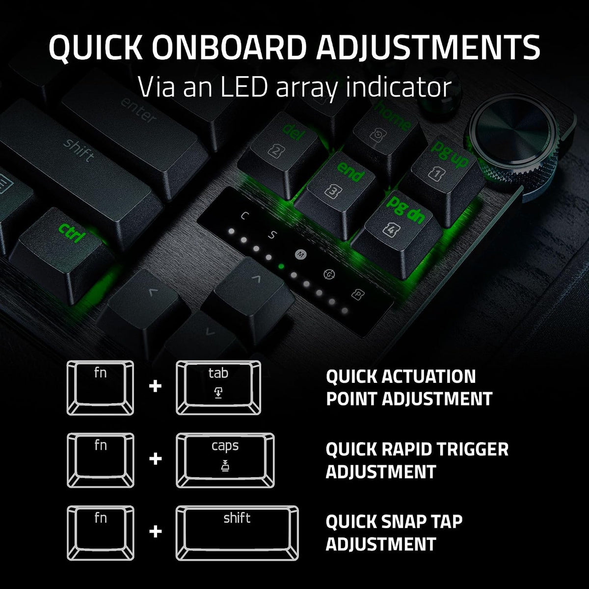 Razer Huntsman V3 Pro TKL Esports Gaming Keyboard, Black | Analog Optical Switches, Snap Tap, Rapid Trigger, Adjustable Actuation, Media Keys & Dial, Doubleshot PBT Keycaps, Wrist Rest