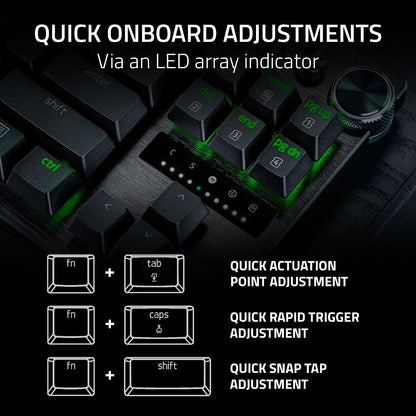 Razer Huntsman V3 Pro TKL Esports Gaming Keyboard, Black | Analog Optical Switches, Snap Tap, Rapid Trigger, Adjustable Actuation, Media Keys & Dial, Doubleshot PBT Keycaps, Wrist Rest