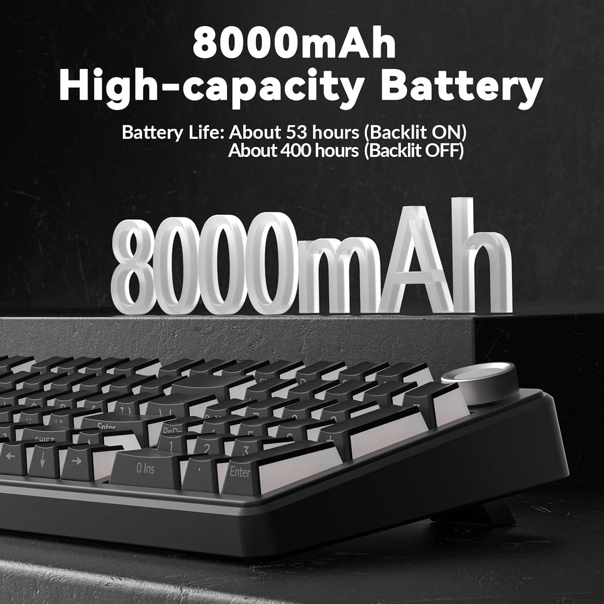 F99 Pro Wireless Mechanical Keyboard-Silent Version,Bt5.0/2.4Ghz/Usb-C Hot Swappable Custom Keyboard,Gasket Structure,Pre-Lubed Linear Switches RGB Backlit Computer Gaming Keyboards,Black