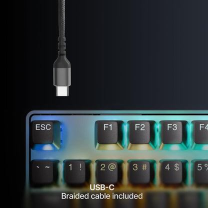 Steelseries Apex Pro TKL Gen 3 Gaming Keyboard - Omnipoint 3.0 Analog Magnetic Switches, Quickset Auto-Presets (Rapid Trigger, Rapid Tap/Socd, Protection Mode), OLED, RGB, PBT Keycaps, USB-C, Black