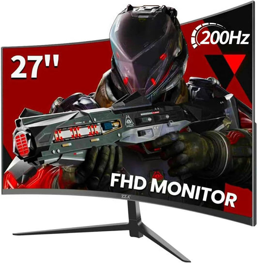 27 Inch Curved Gaming Monitor 200Hz,Fhd 1080P, 1800R VA