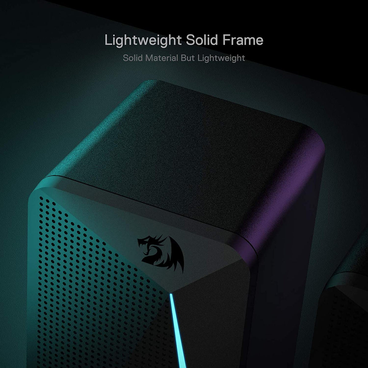GS510 RGB Wired Desktop Speakers, 2.0 Channel Stereo Sound, Black | 4 Colorful LED Backlight Modes, Enhanced Bass, Easy-Access Volume Control, Plug & Play USB Powered PC Gaming Speaker