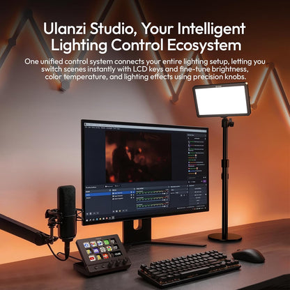 D200X Stream Controller with 3 Knobs, 14 LCD Keys Macro Keyboard | Customizable Key 8-In-1 USB-C Hub Docking Station with 4K HDMI Content Creator Equipment for Obs/Video Editing/Photography/Pc